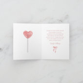 Invitation Notre petit Merci de Baby shower Saint-Valentin (Intérieur)