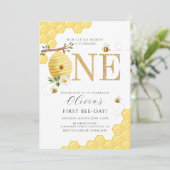 Invitation Notre Petit Miel Abeille 1er Jour d'Abeille Annive (Debout devant)