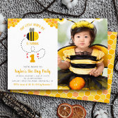 Invitation Notre Petit Miel Abeille mignonne Douce Photo Anni