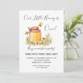 Invitation Notre petit Miel Abeille Premier Anniversaire (Debout devant)