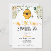 Invitation Notre Petit Miel Bumble Bee Anniversaire (Devant)