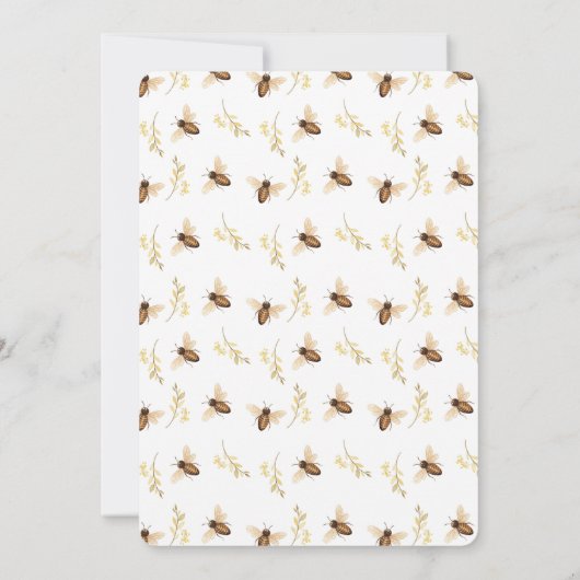 Invitation Notre petit miel est sur le chemin Baby shower (Dos)