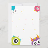 Invitation Notre Petit Monster Baby Boy Premier Anniversaire (Dos)