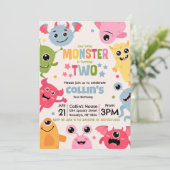 Invitation Notre Petit Monstre a Deux Ans (Debout devant)