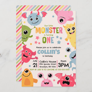 Invitation Notre petit monstre a un an