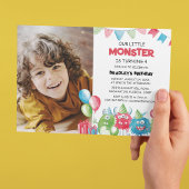 Invitation Notre petit monstre | Photo fête d'anniversaire