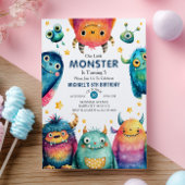 Invitation Notre Petit Monstre Whimsical Kids Birthday Party