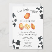 Invitation Notre Petit Nugget Est En Train De Devenir Un Anni (Devant)