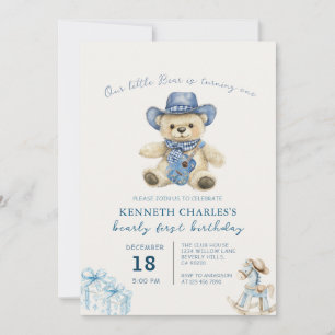 Invitation Notre petit ours fête son premier anniversaire