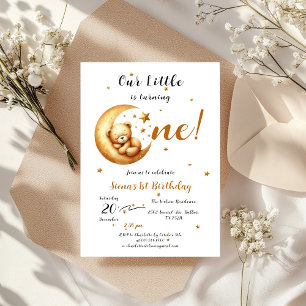 Invitation Notre petit ours fête son premier anniversaire ado
