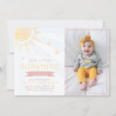 Invitation Notre petit papillon d'aquarelle soleil Anniversai (Devant)