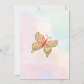 Invitation Notre Petit Papillon Pastel Butterfly Anniversaire (Dos)