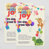 Invitation Notre petit paquet de joie est en route. (Devant / Derrière)