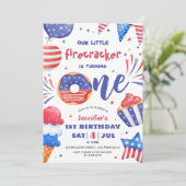 Invitation Notre Petit Pétard 4 Juillet 1er Anniversaire (Debout devant)