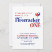 Invitation Notre petit pétard devient patriotique (Devant)