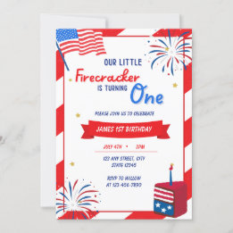 Invitation Notre petit pétard devient un anniversaire