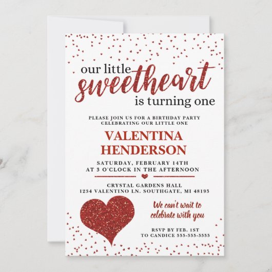 Invitation Notre petit premier anniversaire (Devant)