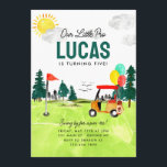 Invitation Notre Petit Pro Swing Parte-tee Kids Golf Annivers<br><div class="desc">Invitation d'anniversaire</div>