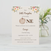 Invitation Notre petit Pumpkin a un an Invitation, 1er annive (Debout devant)