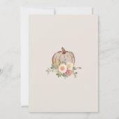 Invitation Notre petit Pumpkin a un an Invitation, 1er annive (Dos)