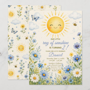 Invitation Notre Petit Rayon de Soleil 2e Anniversaire