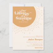 Invitation Notre petit rayon de soleil Baby shower Boho (Devant)