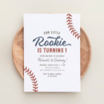 Invitation Notre petit rookie Baseball 1er anniversaire<br><div class="desc">C'est l'heure du jeu ! Célébrez l'anniversaire de votre petit avec cette invitation sur le thème du baseball !</div>