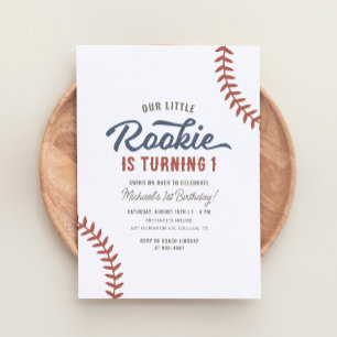 Invitation Notre petit rookie Baseball 1er anniversaire