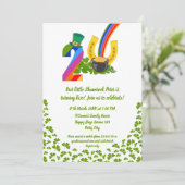 Invitation Notre petit shamrock fait deux fêtes d'anniversair (Debout devant)