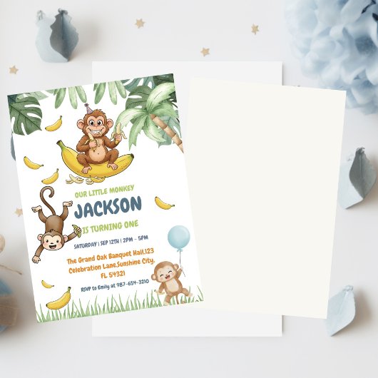 Invitation Notre petit singe fête ses 1 ans