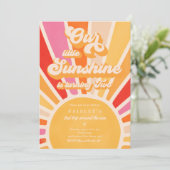 Invitation Notre Petit Soleil 2e Anniversaire Bright Rainbow (Debout devant)