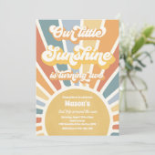 Invitation Notre Petit Soleil Atteint Deux Anniversaires (Debout devant)