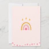 Invitation Notre Petit Soleil Cute Rose Girl Premier Annivers (Dos)