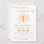 Invitation Notre petit soleil d'anniversaire (Devant)