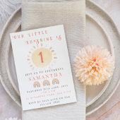 Invitation Notre petit soleil d'anniversaire