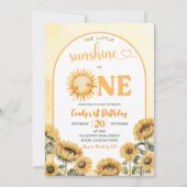 Invitation Notre petit soleil est un thème d'été premier anni (Devant)