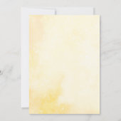 Invitation Notre petit soleil est un thème d'été premier anni (Dos)