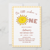 Invitation Notre petit soleil est une photo Anniversaire de e (Devant)