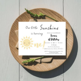 Invitation Notre Petit Soleil Fait Son Premier Anniversaire C