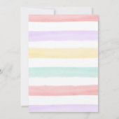 Invitation Notre petit soleil Rainbow Girl premier anniversai (Dos)