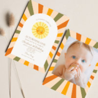 Notre Petit Soleil Soleil Rétro Minimal 1er Annive