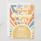 Invitation Notre Petit Soleil Tourne Un 1Er Anniversaire (Devant)