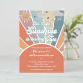 Invitation Notre Petit Soleil Tourne Un 2E Anniversaire (Debout devant)