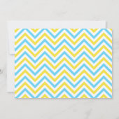 Invitation Notre petit Sunshine Blue et Jaune fête d'annivers (Dos)