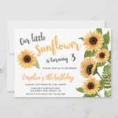 Invitation Notre Petit Tournesol, Aquarelle N'Importe Quel Âg (Devant)