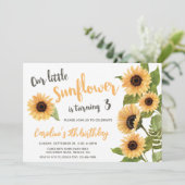 Invitation Notre Petit Tournesol, Aquarelle N'Importe Quel Âg (Debout devant)