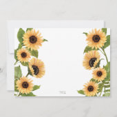 Invitation Notre Petit Tournesol, Aquarelle N'Importe Quel Âg (Dos)