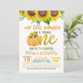 Invitation Notre petit tournesol arrive à UN an  (Debout devant)