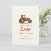 Invitation Notre petit tracteur fermier Anniversaire Invitati (Debout devant)