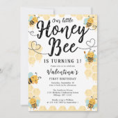 Invitation Notre petite abeille de miel 1er anniversaire Invi (Devant)